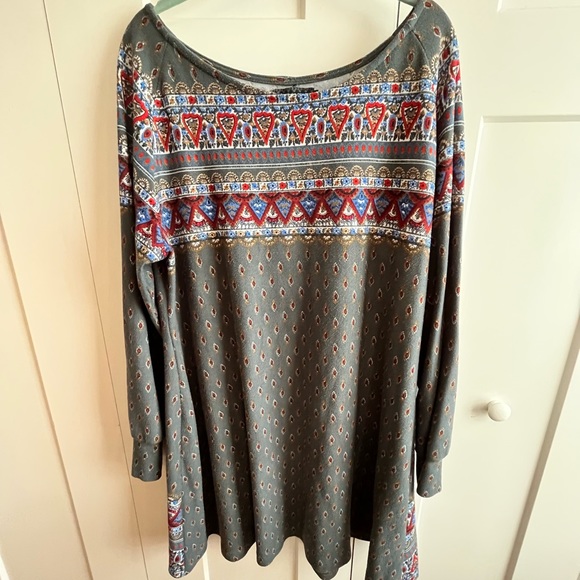 Ice Silk Grey Sweater Tunic 1X - Picture 1 of 3